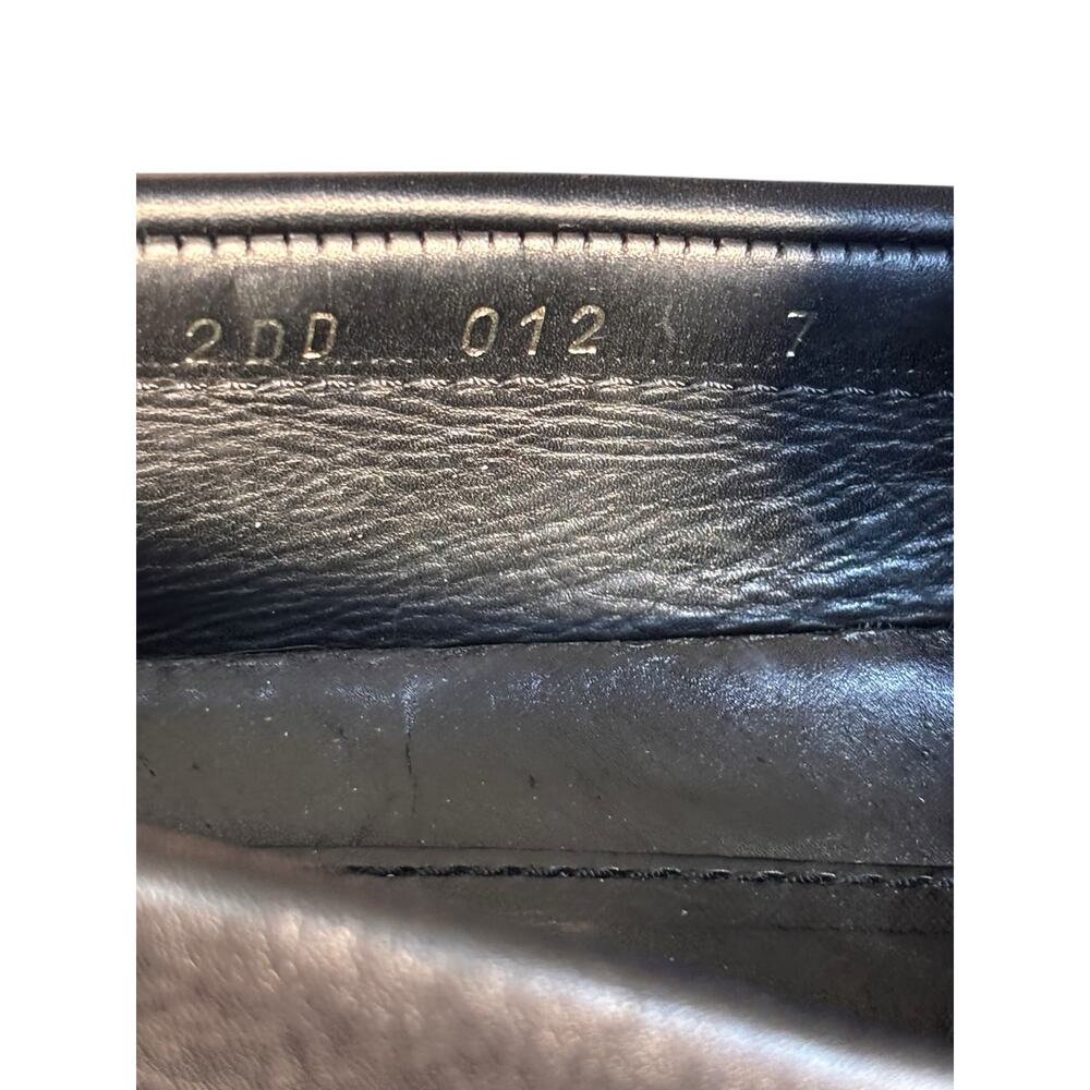 Prada Black Leather Driving Loafers Size 7 Slip On Italy Designer Minimalist - Picture 10 of 11